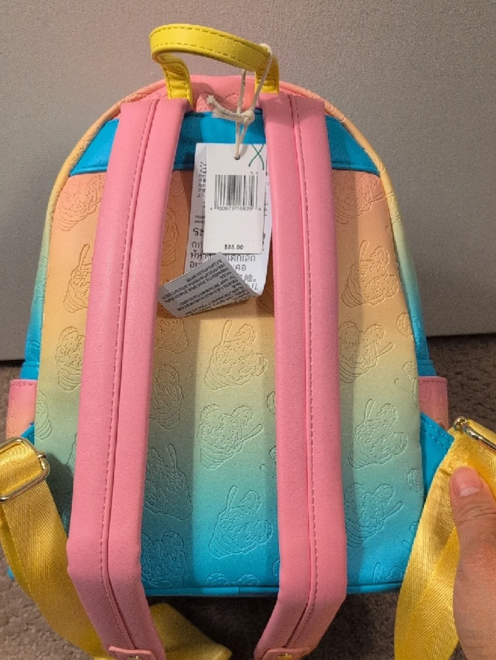 Loungefly Disney Parks Pastel Rainbow Shaved Ice Mickey Mini Backpack NWT